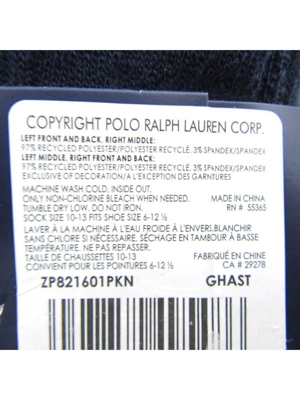 Polo Ralph Lauren Classic Sport Crew Socks 6 Pack Mens Size 6-13 Multi Color NEW - Picture 11 of 12